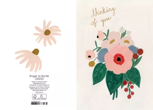 Pink Flower Thoughts Petite Card