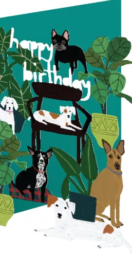 Dog Palais Laser Lasercut Card