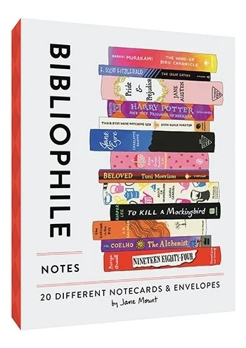 Bibliophile Notes, 20 Different Notecards & Envelopes