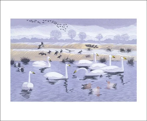 Seven Swans, Greeting Card