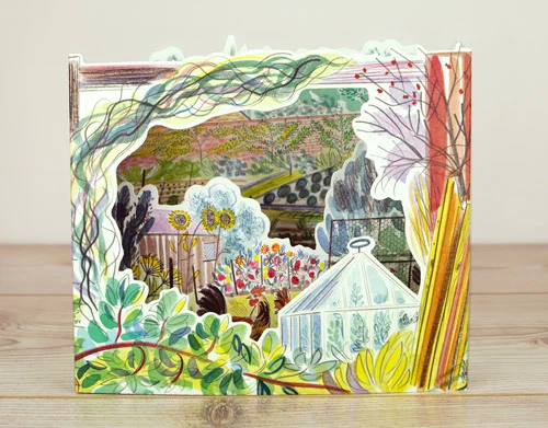 Chickens 3D allotment card
