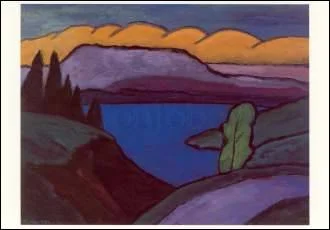 Münter the blue lake, Postcard