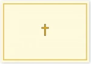 14 Boxed Note Cards, Gold Cross