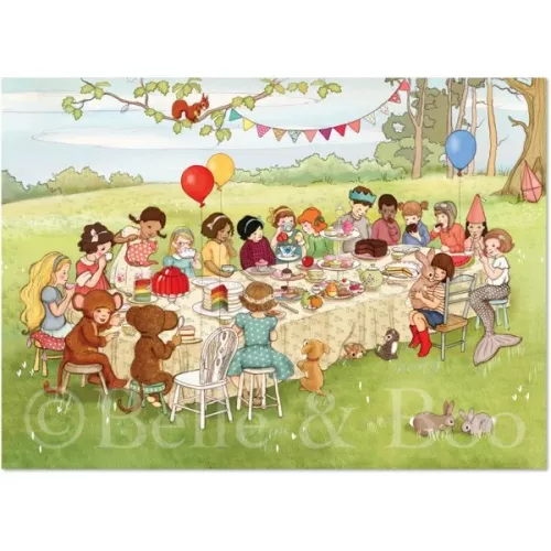 Woodland Teatime, Postcard