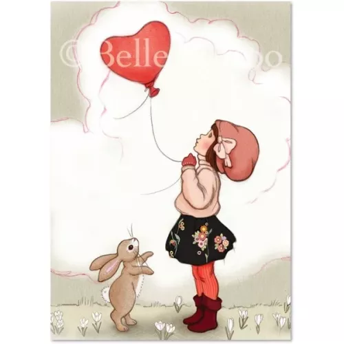 Heart Shaped Balloon, Postcard