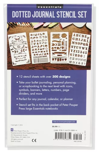 ESSENTIALS DOTTED JOURNAL STENCIL SET