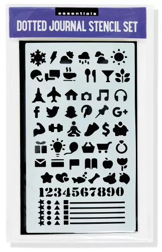 ESSENTIALS DOTTED JOURNAL STENCIL SET