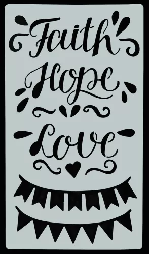 Essentials Faith Stencil Set