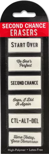 SECOND CHANCE ERASERS