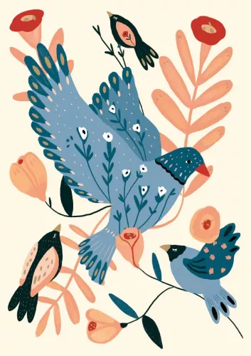 Blue Birds Petite Card