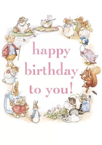 Happy Birthday, Beatrix Potter Greeting Card