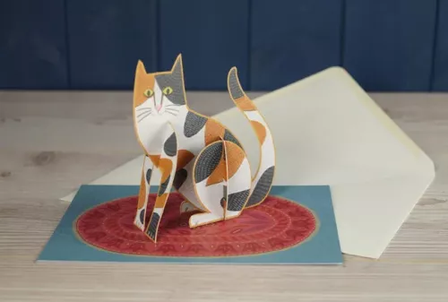 Pop-out Cat, Greeting Card
