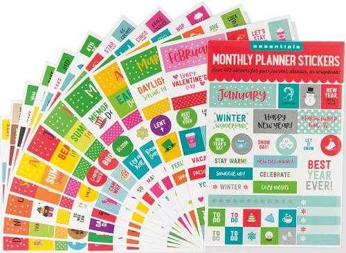 ESSENTIALS MONTH BY MONTH PLANNER STICKERS
