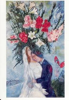 Chagall Marc Bride and Groom (1927), Postcard