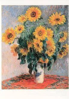 Monet Claude Bunch of sunflowers (1880), Postcard
