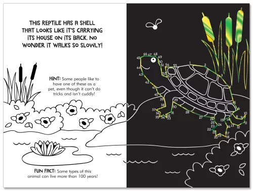 DOT-TO-DOT ANIMALS SCRATCH & SKETCH