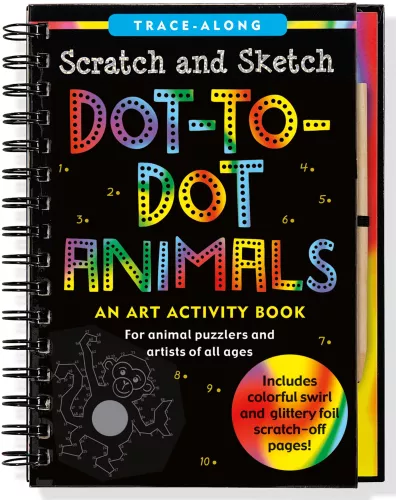 DOT-TO-DOT ANIMALS SCRATCH & SKETCH
