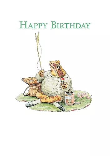 Jeremy Fisher HB fishing, Greeting Card