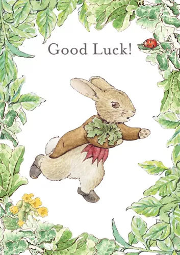 Beatrix Potter Good Luck!, Greeting Card