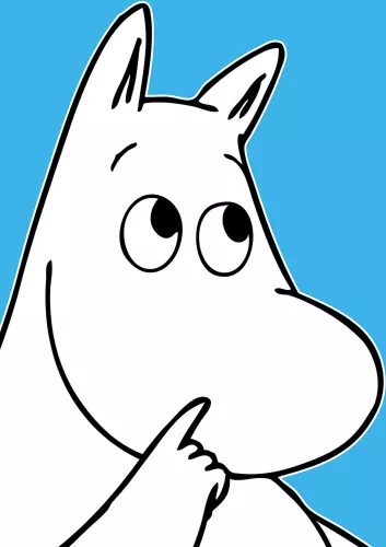Moomin Moomintroll head, Greeting Card
