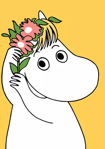 Snorkmaiden flower headband, Greeting Card