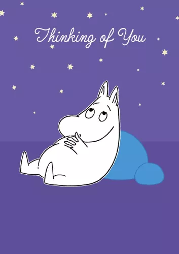 Moomin Thinking of You stars, Greeting Card