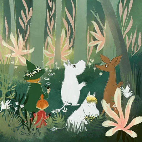 Moomin square forest, Greeting Card