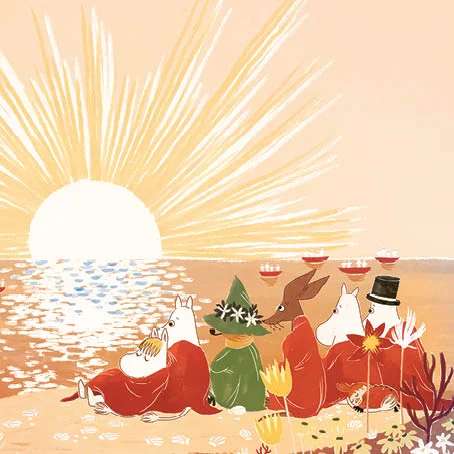 Moomin square sun, Greeting Card