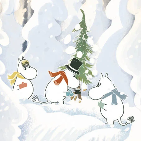 Moomin SQUARE cutting tree, Greeting Card