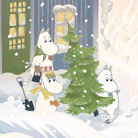 Moomin SQUARE carrying tree, Greeting Card