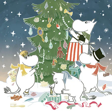 Moomin SQUARE decorating tree, Greeting Card