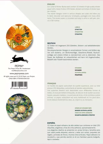 Vincent van Gogh, Labels, Stickers & Tapes