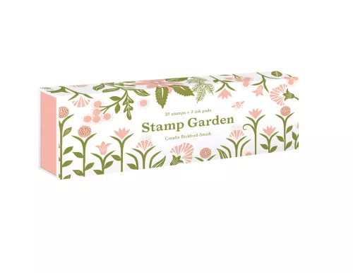 Stamp Garden, 25 wood-backed stamps in matchbox