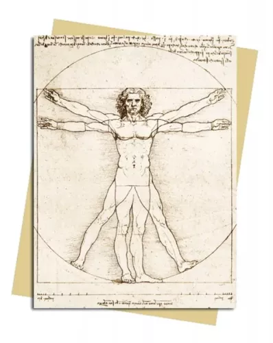 Leonardo Da Vinci: Vitruvian Man , Greeting Card