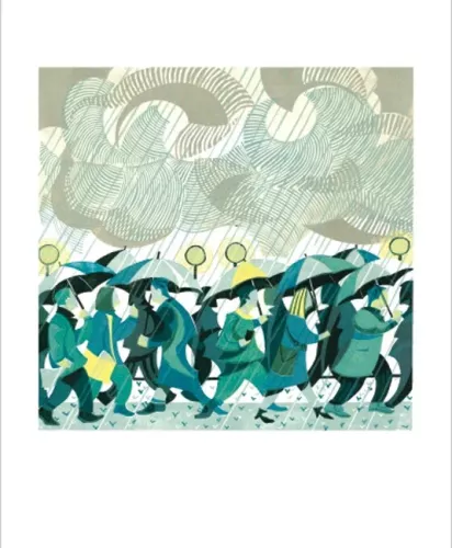 A Wet Walk, Greeting Card