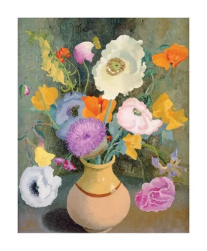 Poppies and Sweet Peas, Greeting Card