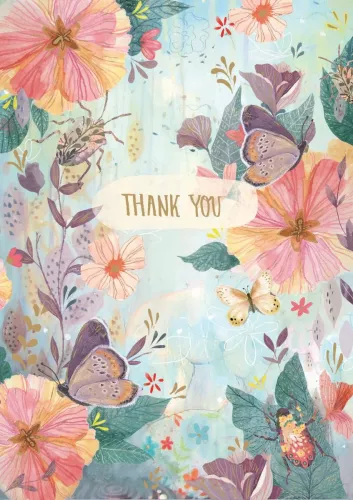 Garden Delights, Thank You, Greeting Card