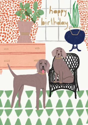 Two Dogs Birthday, Cards - Petite