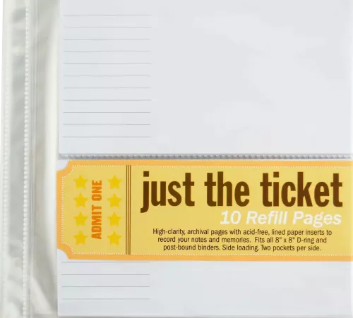 Just The Ticket Refill-Sheets 10Pk