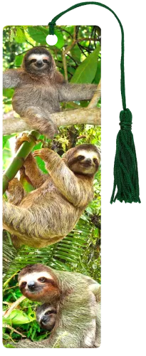 3D Bookmark Sloths