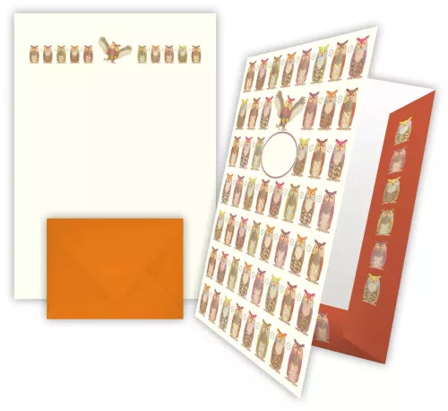 Owls, Writing paper in Keepsake Folder