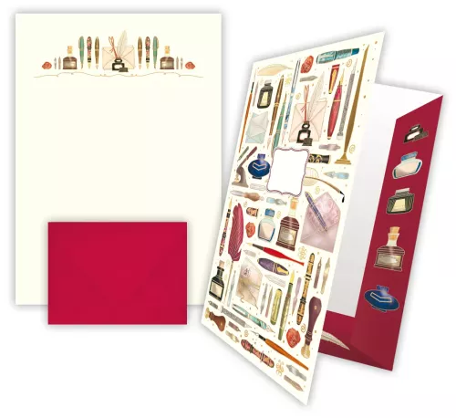 Ink & Pens, Writing paper in Keepsake Folder