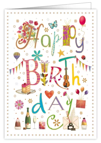 Happy Birthday, Extra Large Greeting Card