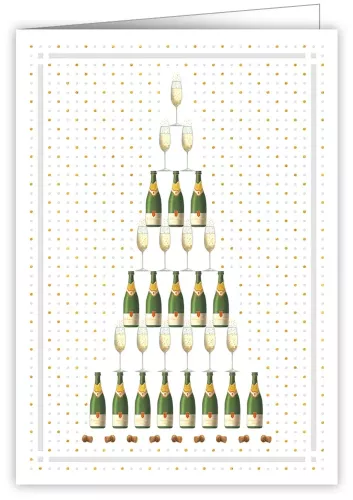 Champagne Pyramid, Extra Large Greeting Card