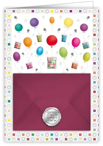 Colourful Balloons, Greeting Card
