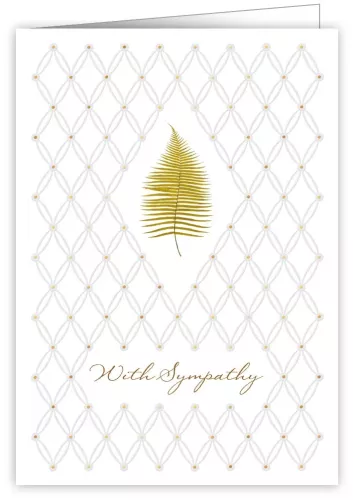 Ivory White With Sympathy, Greeting Card