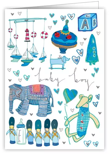 Blue Toys, Greeting Card