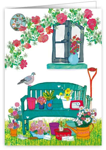 Garden Bench, Greeting Card