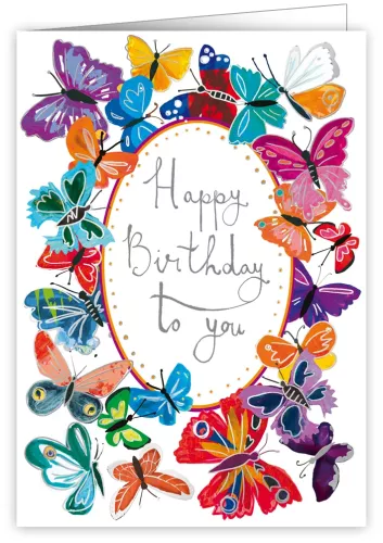 Birthday Butterflies, Greeting Card