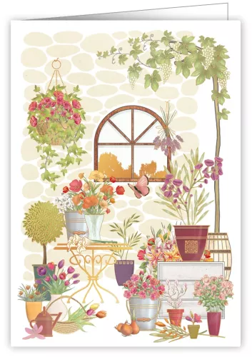 Garden Window, Greeting Card
